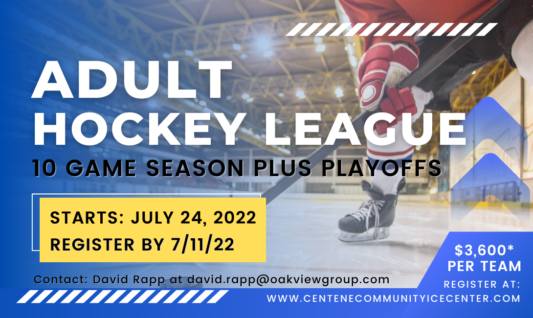 Summer Adult Hockey League Centene Community Ice Center